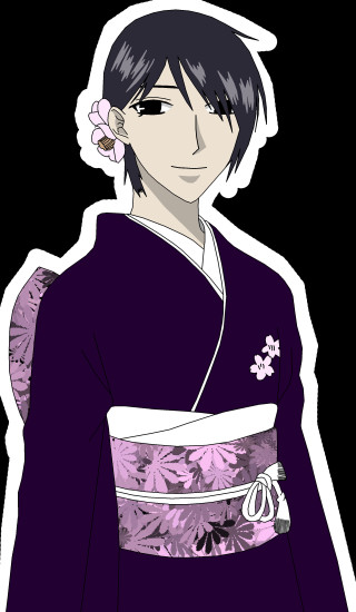 Purple white kimono flower hair - purple free wallpaper
