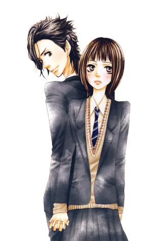 Couple manga remodernism schooluniform smile - official free wallpaper