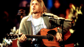 Man guitar microphone stand performance 2 - a guitar in front free wallpaper