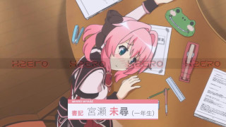 Girl desk papers pen frog - a girl sitting free wallpaper