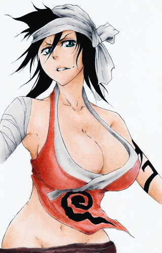 Woman sword shirt headband drawing - a drawing of a woman free wallpaper