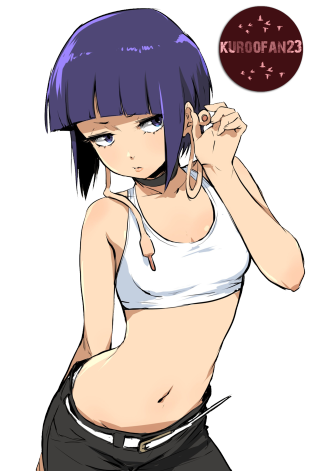 Purplehair girl cellphone jewelry bangs - a white top free wallpaper