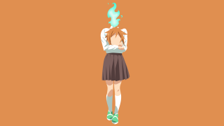 Girl green hair skirt arms - her arm free wallpaper