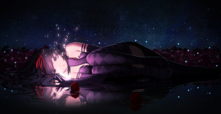 Person laying water firework stars - vanita free wallpaper for desktop