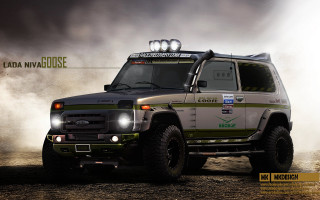 Truck desert smoke lights driving - smoke behind free wallpaper