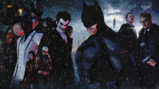 Batman jokers snowy scene city - epic composition free wallpaper