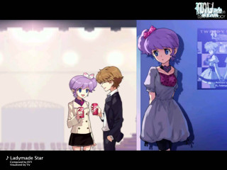 Anime couple characters blue wall - a blue wall free wallpaper