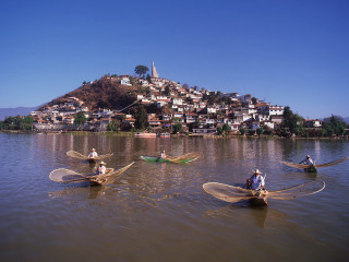 Canoes lake town hill group - dai xi free wallpaper