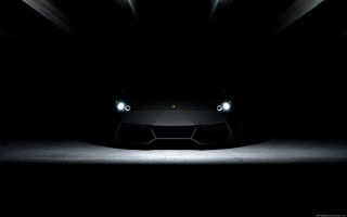 Black sports car dark room 16 - the hood free wallpaper for desktop