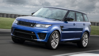 Blue range rover driving cloudy - cloudy free wallpaper