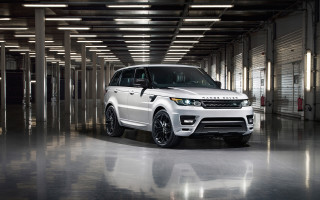 White range rover parking garage 2 - a black roof free wallpaper