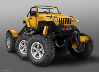 Yellow jeep four wheels big - derf free wallpaper