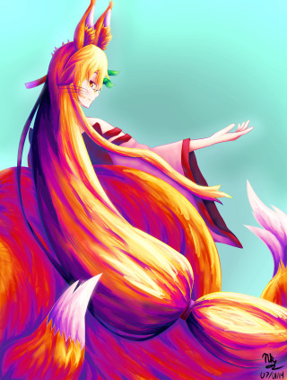Woman long hair dragon tail - a painting of a woman free wallpaper