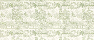 Trees birds green white wallpaper - a white border free wallpaper