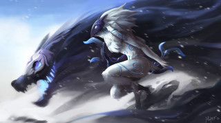 Woman dragon body wings back 2 - her back free wallpaper
