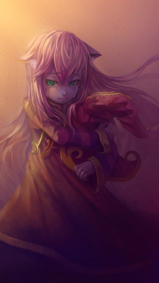 Woman long hair cape sword - autodestructive art free wallpaper