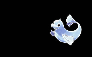White fish floating black background - lostfish free wallpaper