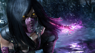 Woman black hair yellow eyes 2 - unreal engine 5 free wallpaper