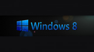 Blue logo windows 8 black - blue letter free wallpaper