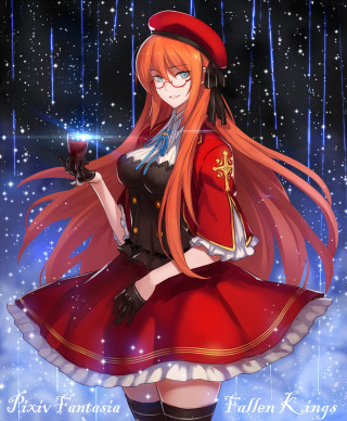 Woman red dress hat wine - the rain free wallpaper