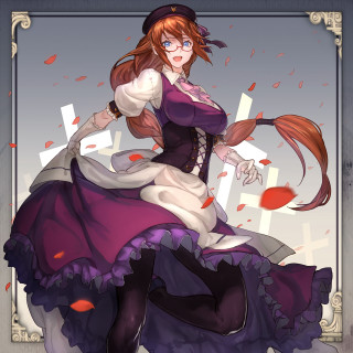 Woman dress hat broom picture - a broom free wallpaper
