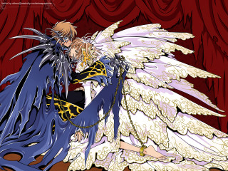 Man blue white wings leopard - angel free wallpaper