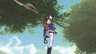 Woman holding stick forest trees - a woman holding free wallpaper