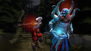 Animated couple dark forest glowing - 8 k concept art free wallpaper