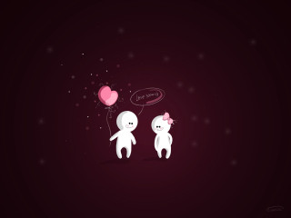 Cartoon characters dark balloon air - a drawing free wallpaper