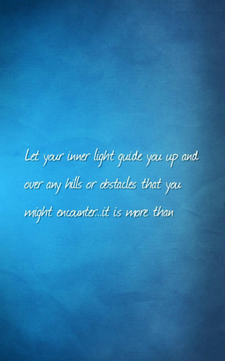 Blue background quote white text - radiant free wallpaper