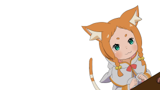 Cartoon character cat ears tail - an anime drawing free wallpaper