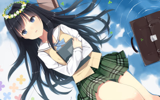 Girl long hair white shirt 18 - a white shirt and skirt free wallpaper