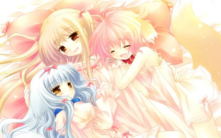 Anime girls long hair pink 13 - a pink dress free wallpaper