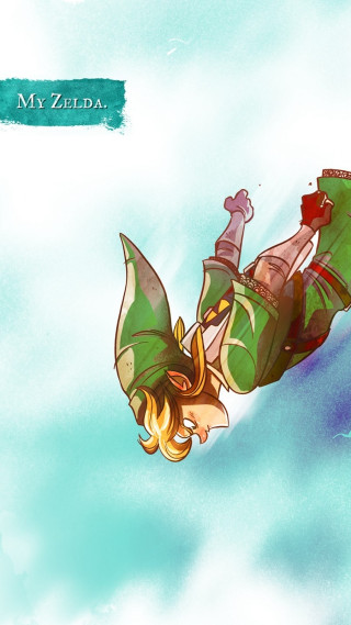 Cartoon woman flying snowboard wine - a bottle of wine free wallpaper