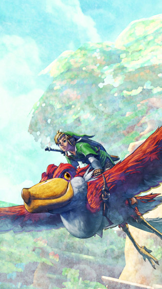Woman riding bird sword hand - game art free wallpaper