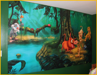 Jungle mural monkey animals man - other animal free wallpaper