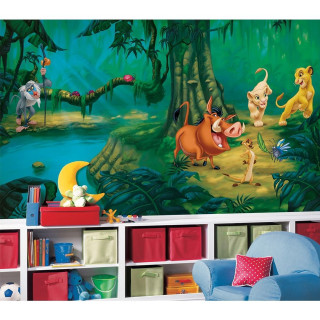 Lion king mural jungle animals - a room free wallpaper