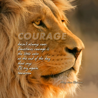 Lion quote blurry background inspiration - e. william gollings free wallpaper