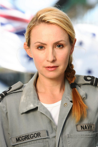 Woman uniform braid portrait blue - gray free wallpaper
