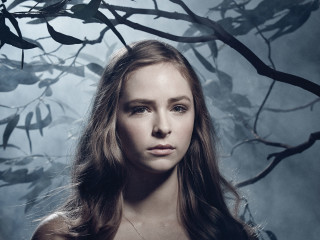 Woman long hair tree branch - gothic free wallpaper
