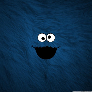 Blue furry animal mustache abstract - funny free wallpaper