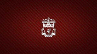 Liverpool red background white crest - a white stripe pattern free wallpaper
