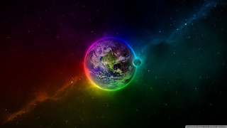 Colorful earth space stars black - beeple free wallpaper