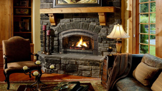 Living room fireplace couch painting - the wall above free wallpaper