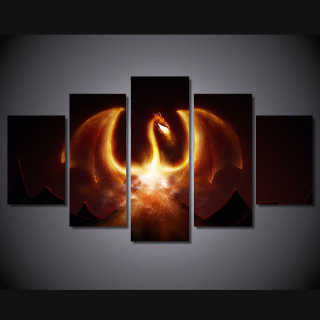 Dragon yellow flame black background - dragon art free wallpaper