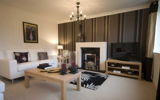 Livingroom couch coffeetable television corner - modern free wallpaper