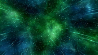Green blue space stars dust - space free wallpaper