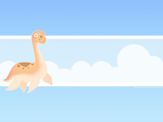 Cartoon bird flying sky clouds - chris labrooy free wallpaper