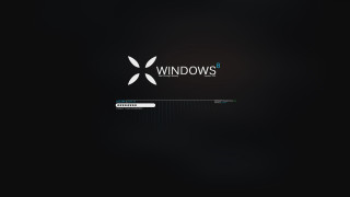 Black background white window logo - purism free wallpaper