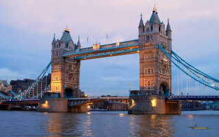 Bridge tower clock light boat - christopher wren free wallpaper